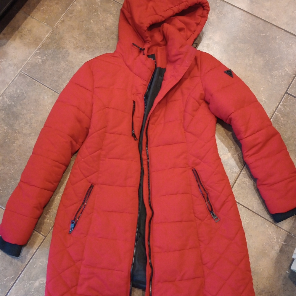 Red Guess Coat Sz Small